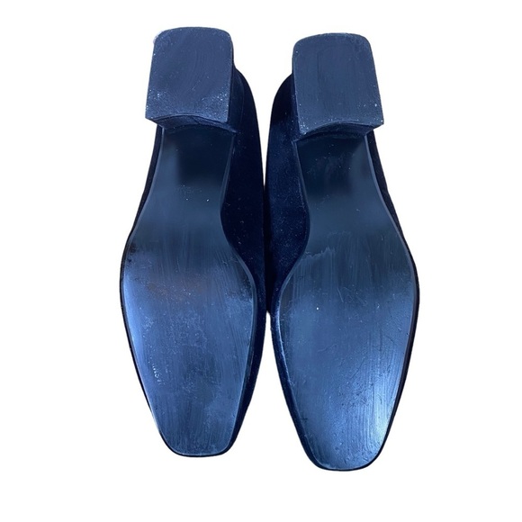 Jasmin  New York women's size 7M Black velvet square toe low block heel pumps - Picture 5 of 10